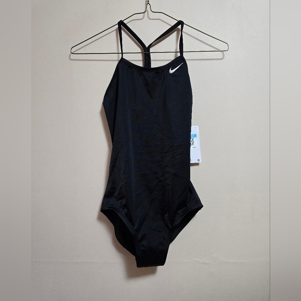Nike one piece swimming suit color black size medium
